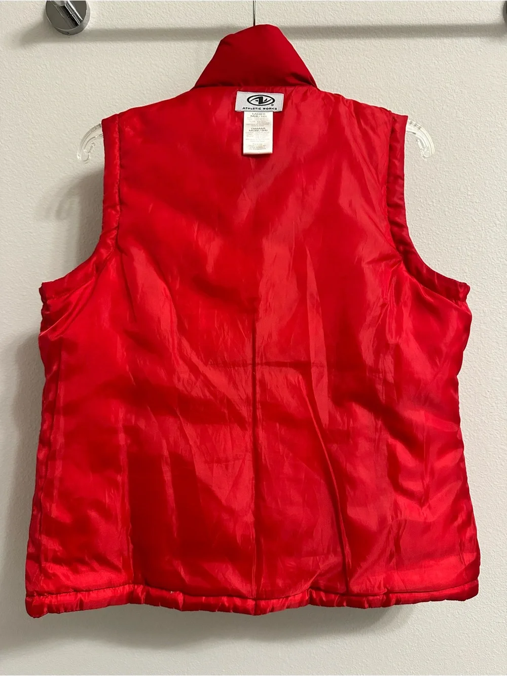 Athletic Works Red Quilted Women's Puffer Vest Ladies M 8/10 - Picture 7 of 10